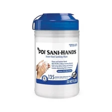 PDI P13472 Sani-Hands Instant Hand Disinfectant Wipes 6" X 7.5" 135/Can