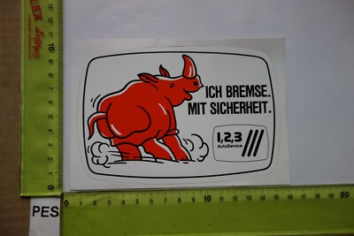 Alter Aufkleber LKW Auto Werkstatt Auto-Service 1,2,3