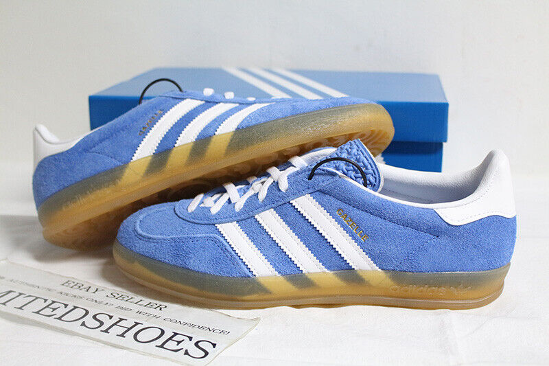 W Adidas Gazelle Indoor Blue Fusion Cloud White HQ8717 Women Sneakers