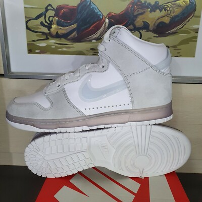 High Retro White High Top Dunk White Vast Grey Womens Nike Dunk