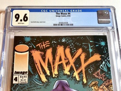 1993 IMAGE The MAXX # 4 SAM KEITH RARE NEWSSTAND VARIANT GRADED CGC 9.6 LOW POP - Picture 3 of 6