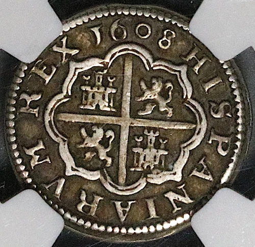 1608-C NGC AU 55 Spain 1 Real Seville Philip III Segovia Coin POP 1/0 (23043002C