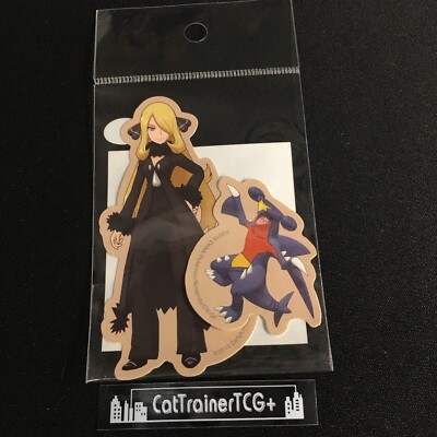 Cynthia & Garchomp Sticker Set Masters EX Pokemon Center Exclusive Die Cut 2Pcs