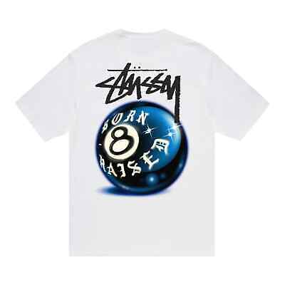 Stussy Born X Raised 8 Ball Tee Size - S - BRAND NEW W/TAGs Stussy Born X Raised 8 Ball Tee Size - S - BRAND NEW W/TAGs