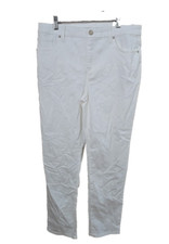 Chico's So Slimming Girlfriend Slim Leg Ankle Button Fly Pants White Womans Sz 8
