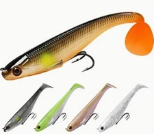 TRUSCEND 5PCS Soft Plastic Lures Swimbaits 9cm - Bass, Pike, Perch, Predator etc