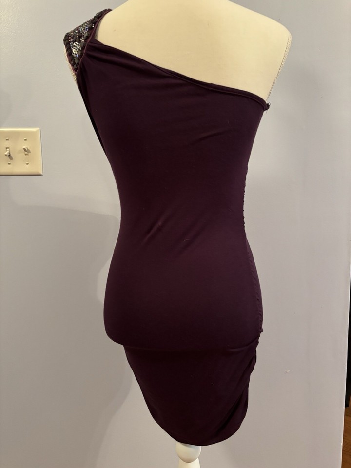 Body Central Women’s Party Dress. One Shoulder/ Gems. Spandex. Sz Med ...