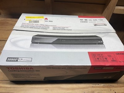 Toshiba DR430 DVD Video Recorder Burner HDMI 1080p Upconversion MP3 New Open Box