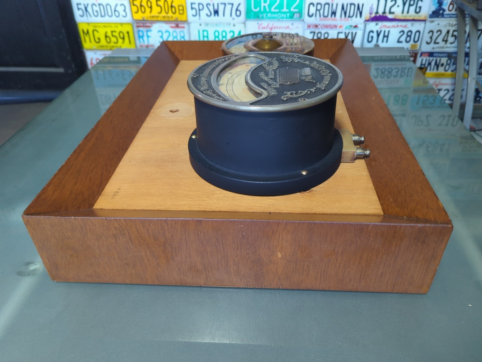  Vintage Weston Electrical Co. Ammeter Newark NJ & Norton Voltmeter Mounted 