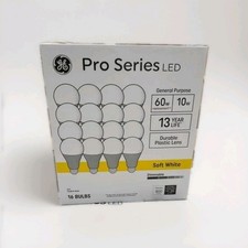 GE Pro Series 60 Watt EQ A19 Soft white Medium base E-26 Dimmable LED 16 bulbs