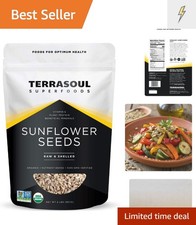 Resealable 2 Pound Pack of Organic Hulled Sunflower Seeds - Healthy Nutritious