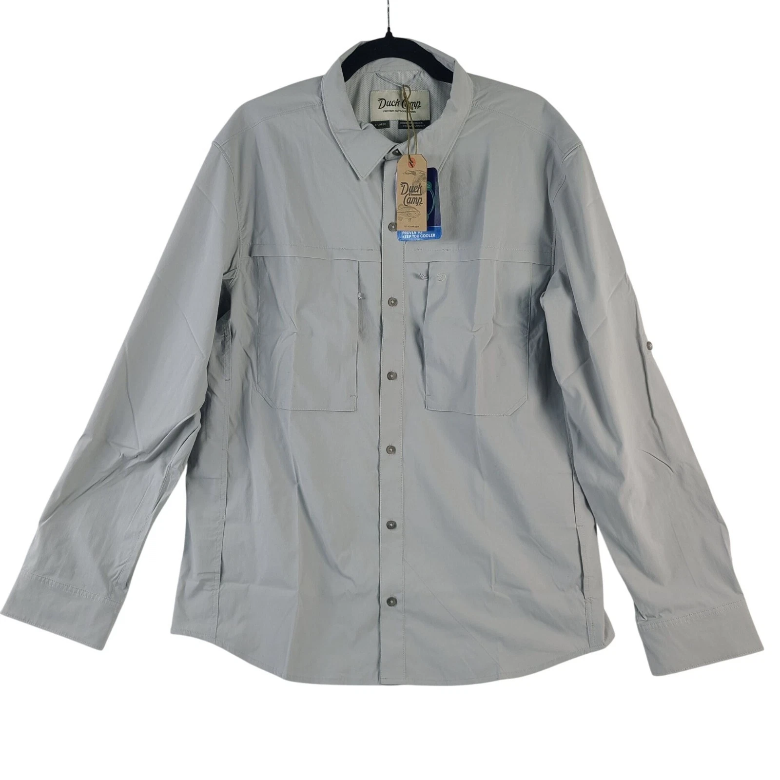 NEW Duck Camp Men's Lightweight Fishing Shirt Long Sleeve Highrise Sz XL