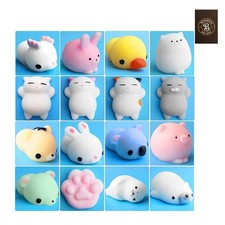 16 Pcs Mochi Animals Toys Lovely Mochi Cat Stress Relief Toys Mochi Animals T...