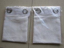 2 Stück GARDINE STORE VORHANG ÖSENVORHANG mit Ösen TRANSPARENT weiß NEU + in OVP
