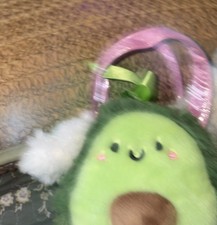 Girl's Aurora green purse with stuffed plush white lamb inside. Never used