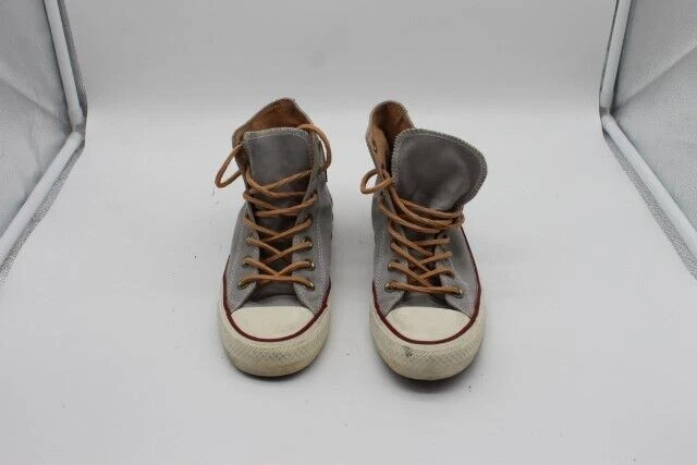 Scarpe Converse All Star Grigie Con Punta E Suola Bianca Taglia 36 5 #A0307