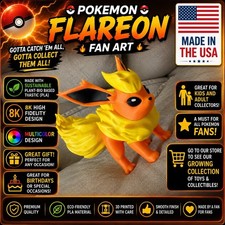 Pokemon Flareon 9” Figurine USA Made Pokémon Toy & Collectible