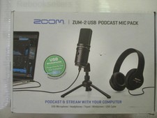 Zoom ZUM-2 Podcast Mic Kit Pack, Podcast USB Microphone, Headphones, Tripod, W..