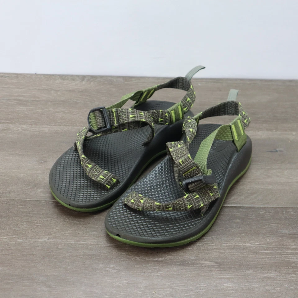 Sandalias Chaco Z71 Zapatos de Senderismo Correas al Aire Libre Verde Comodidad - Niños Talla 3 Foto 2 de 4