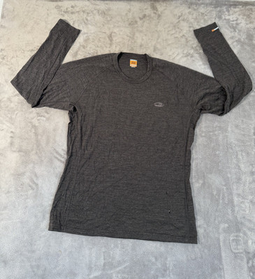 Icebreaker Bodyfit 200 Men's Thermo Long Sleeve Size XXL Black 100% Merino Wool