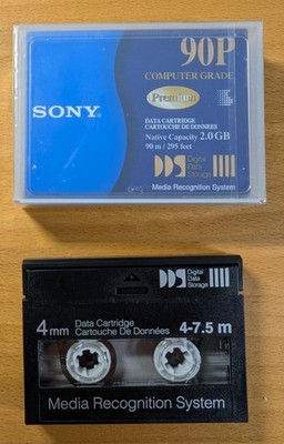 New Sealed Sony Premium DG90P Data Cartridge 2GB + Digital Data Storage 4mm tape