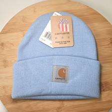 Men's NWT Carhartt Light Blue Knit Cuffed Beanie Acrylic One Size