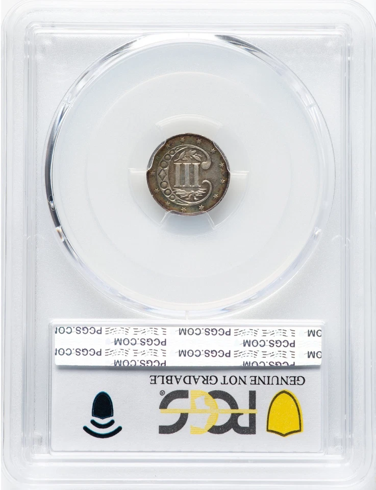 1860 3 Cent Silver - PCGS AU Details - GREAT COLLECTOR OPPORTUNITY - Image 2 of 2