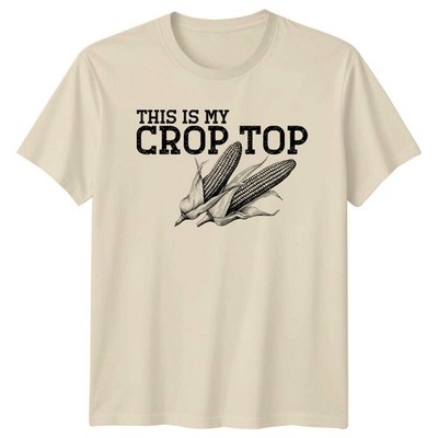 This Is My Crop Top Corn Farm T-Shirt, lustiges Farmer Grafik T-Shirt
