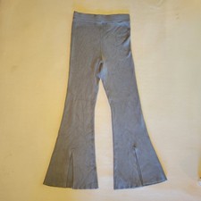 Abercrombie Fitch Pants Women's Size M Grey Blue Ribbed Trousers Kick Flare