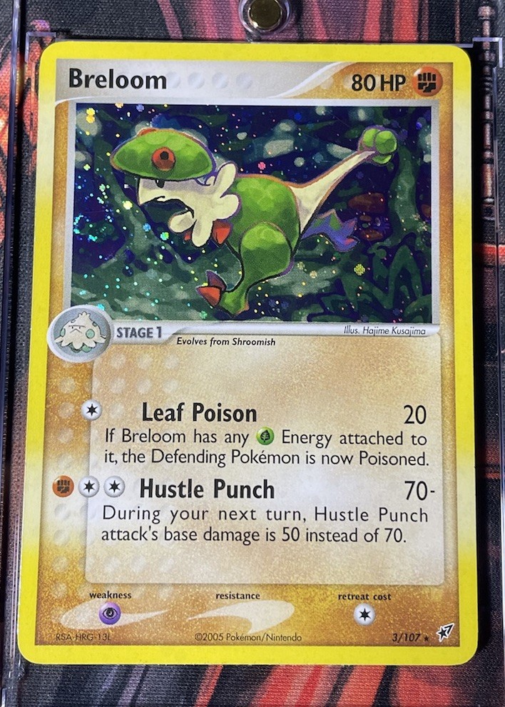 Pokemon TCG - Breloom - SWIRL - Deoxys 3/107 Holo Rare - NM / MINT