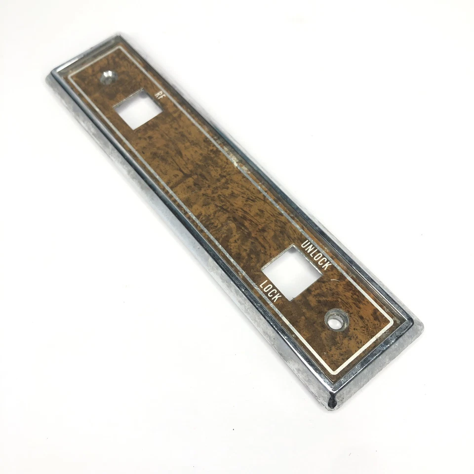 1984-1991 Jeep Grand Wagoneer Right Passenger Window Switch Bezel Trim Metal OEM - Image 3 of 4