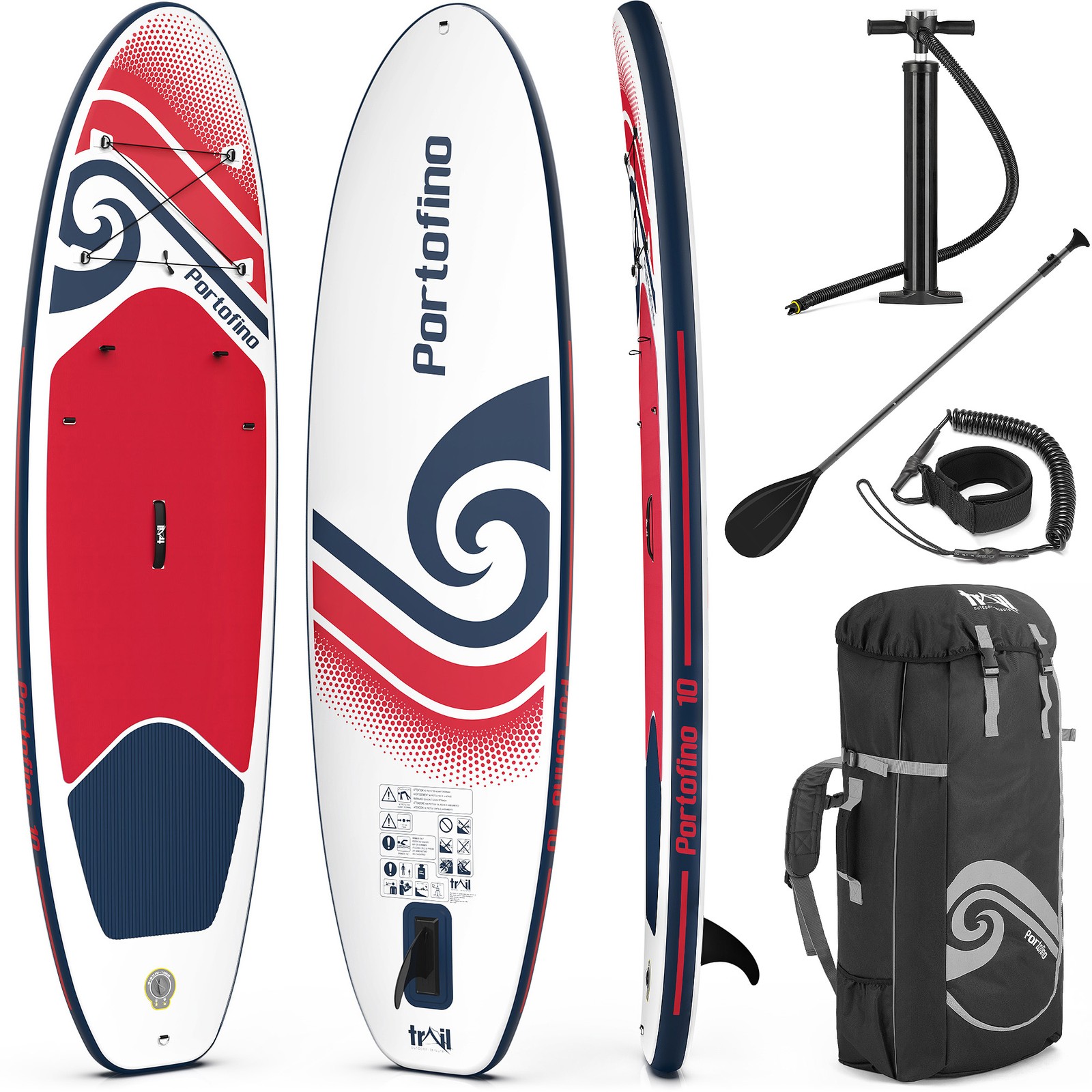Inflatable Paddle Board Stand Up Paddleboard SUP Bag Accessories 10ft x33”x4.75”