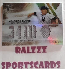 Masahiro Tanaka 2014 Topps Triple Threads Sepia Game-Used Relic 14/27 Yankees