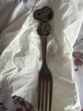 Vintage Danara Peanuts Snoopy Woodstock Stainless Child's Fork 1958 1965