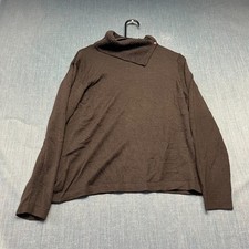 Talbots Womens Sweater SizeM Brown Draped Cow...
