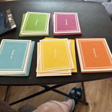 A Lot Of 28 Multicolored Thank You Cards