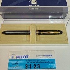 Vintage Pilot 2 1 EXECT Marble Blue Multifunction Pen Pencil Boxed Japan
