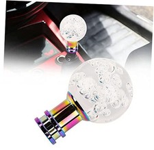 Gear Shift Knob Round Ball Shift Knob Crystal Transparent Bubble Gear White