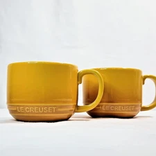Le Creuset Set of 2 Nectar Stoneware 8.5 oz San Francisco Mugs Second Choice NIB
