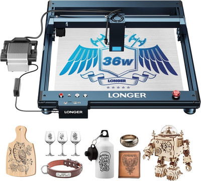 longer Laser B1 30W Laser Engraver Cutter with Auto Air Assist 600MM/S DIY Laser