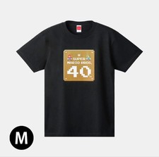SUPER MARIO BROS. 40th Anniversary T-shirt, size M, black