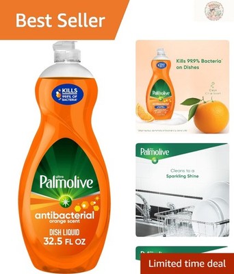 Eco-Friendly Ultra Dish Liquid - 32.5 Fl Oz Antibacterial & Kosher, Orange Scent