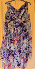 Simply Vera Vera Wang 1X Plus Chiffon V-Neck Sleeveless Fit & Flare Dress