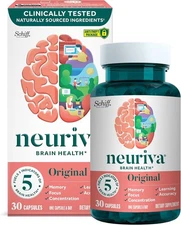 NEURIVA Original Brain Supplement for Memory, Focus & Concentration 30CT