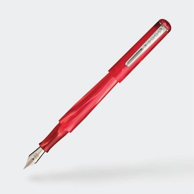 Tom Hessin Charles Fountain Pen in Exhibition Red   Medium NEW