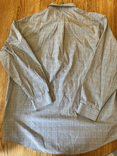 Chemise homme boutonnée Brooks Brothers 17,5 34/35 grise à carreaux manches longues robe - Photo 2/4