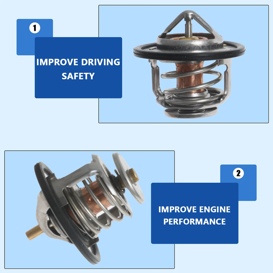 Conjunto termostático refrigerante motor 2 piezas apto para Isuzu FTR FVR 1995-2011 Foto 3 de 4