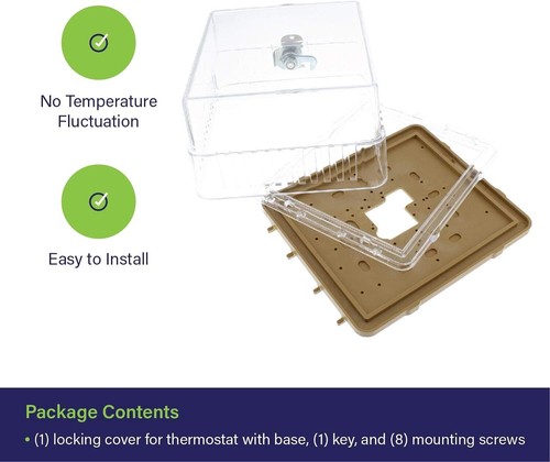 Lockable Heat Control Panel Cover - Transparent Design for Home Safety - Picture 7 of 9