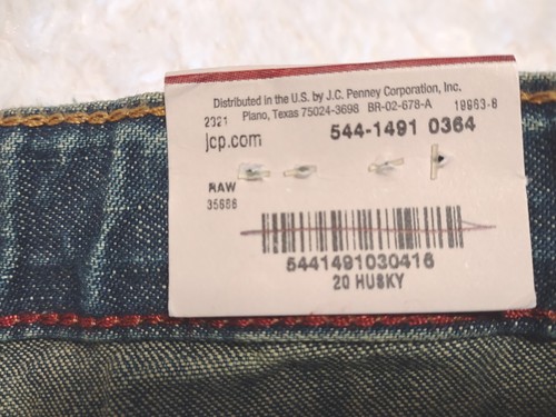 Arizona Jeans Co Original Fit Straight Leg Denim Size Boys 20 Husky NWT 33x30 - Picture 5 of 7