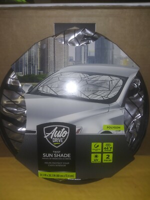 AUTO DRIVE TWIST Sunshade UV Protection Round Polygon Dual Bubble Folded 